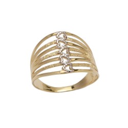 Anel Cora��o Infinito em Ouro 18 Kilates - 25020